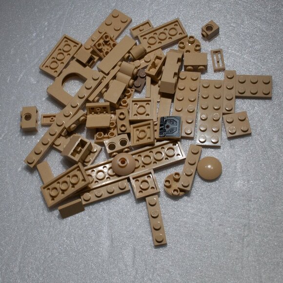 Beige Tan Lego Bulk Pieces 50+ Lot Bricks Plates Specialty Parts Build Random X - Picture 3 of 4